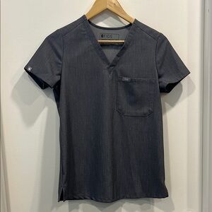 Figs Catarina One-Pocket Scrub Top Gray XXS